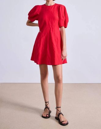 Apiece Apart Bettina Mini Dress In Red