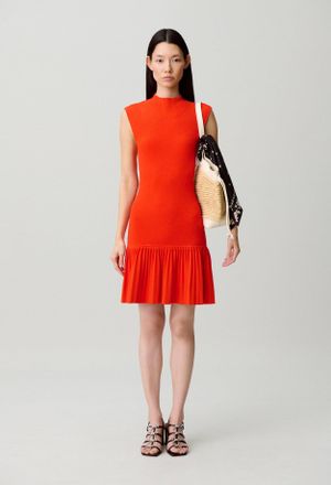 Claudie Pierlot Robe maille pliss&eacute;e