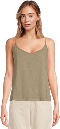Michael Stars Jaden V-Neck Tank Top Womens Clothing Olive (US 0-12), Cotton