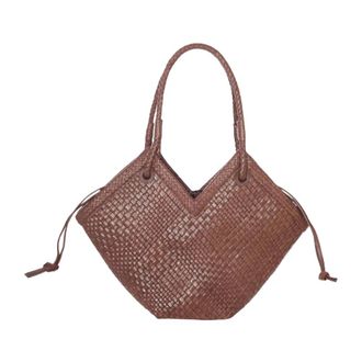 Ibeliv Trinity Geweven-lederen Shopper - Dames - Tassen - Bruin - Maat: ONE Size Leer