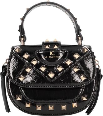 La Carrie Tassen, Dames, Zwart, ONE Size, Leer, Thunder Mini Hand Bag