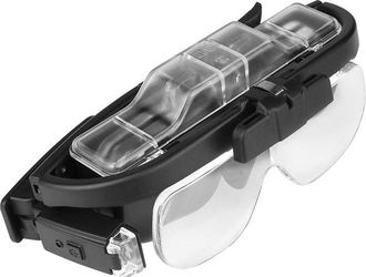 OEM Lupa Led Iluminada Con 2 Luces, Lupa De Diadema Para Lectura, Trabajos De Precisi&oacute;n, Relojer&iacute;a Y Uso Con Manos Libres