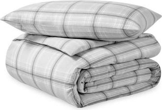 Bare Home 100% Cotton Flannel Duvet Cover & Sham Set in Tartan Plaid at Nordstrom, Size Twin/twin X-Long
