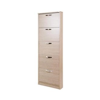 OEM Zapatero Slim En Madera De Melamina 5 Solapas Olmo Cm 180x65x15