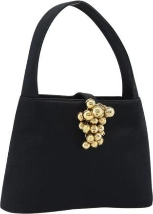 Ferragamo Vintage, unisex, Zwart, ONE Size, Satijn, Pre-owned Satin Hand Bag