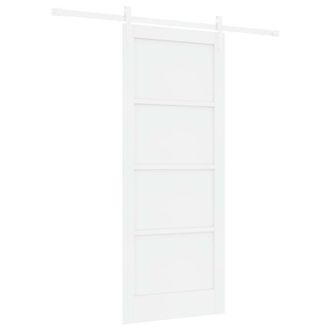 vidaXL Puerta Corredera Blanco 83 X 202 Cm Madera De Pino Maciza Vidaxl