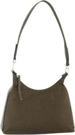 Prada Pre-owned Shoulder Bags, female, Green, Size: ONE SIZE Pre-owned Vintage Nylon Shoulder Bag