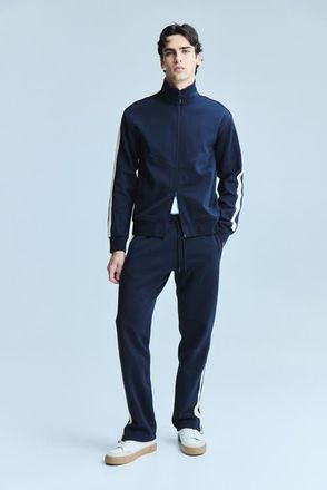 H&M Regular Fit Track Jacket With Drymove in Dark Blue at Nordstrom, Size X-Large
