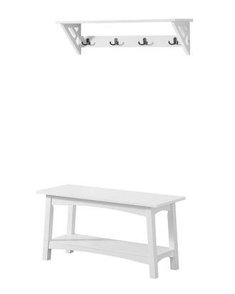 Alaterre Coventry 36In Coat Hook With Bench Hall Tree Set