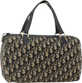 Dior Pre-owned Handbags, female, Blue, Size: ONE SIZE Pre-owned Trotter Canvas Hand Bag