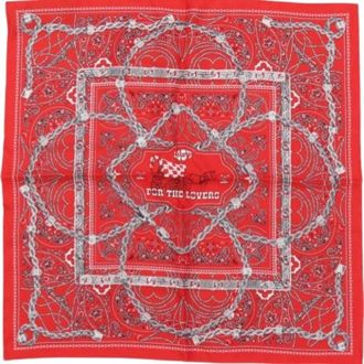 Louis Vuitton Pre-owned Scarves, female, Red, Size: ONE SIZE Pre-owned Silk Scarf