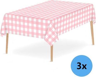 OEM Paquete De 3 Manteles De Pl&aacute;stico - Ideales Para Fiestas, Cenas Y Buf&eacute;s De Boda - Mantel Rectangular - 137 X 274 Cm - Azul Oscuro