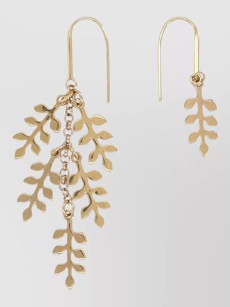 Isabel Marant leaf dangle earrings mixed metal finish