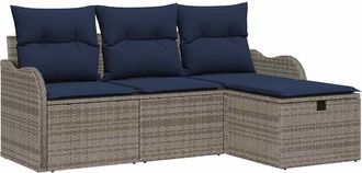 vidaXL Conjunto De Sof&aacute; De Jard&iacute;n 4 Uds. 3-n&uacute;mero De Plazas Vidaxl