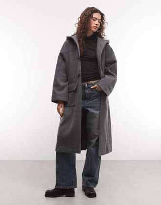 Monki Montgomery in misto lana grigio
