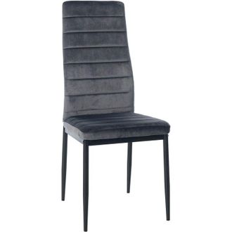 Clp Silla De Comedor Mayfair Gris Terciopelo