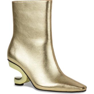 Ninety Union Metallic Heel Bootie in Gold at Nordstrom, Size 10