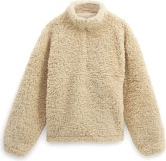 Wax London Beige Sherpa Funnel Neck Jacket