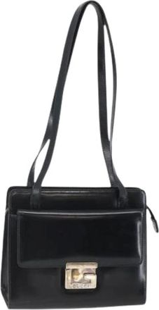 Gucci Pre-owned Shoulder Bags, female, Black, Size: ONE SIZE Pre-owned Vintage Shoulder Bag