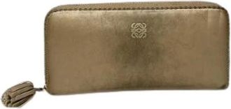 Loewe Pre-owned Leather Wallet - Dames - Vintage Accessoires - Beige - ONE Size - Leer - Vintage