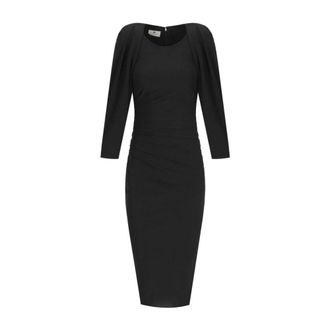 Elisabetta Franchi Zwart Cr&ecirc;pe Jersey Gedrapeerde Jurk - Dames - Casual kleedjes - Zwart - XS - Kleedjes