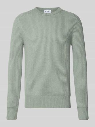 FTC Kaschmirpullover mit Strukturmuster in Mint, Größe 48