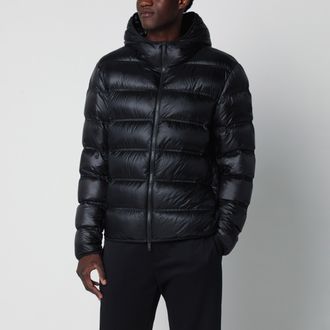 Moncler Piumino Guadiana con cappuccio in nylon nero