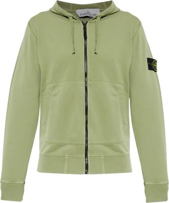 Stone Island Felpa con cappuccio e zip - Verde