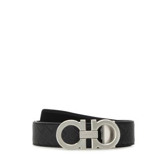 Ferragamo Belts, male, Black, Size: 115 CM Double Gancini Belt