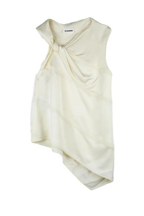 Jil Sander Acetate and Viscose Top - Cream