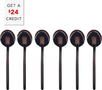 Mepra Bronxo 6Pc Coffee Spoon Set With $24 Credit
