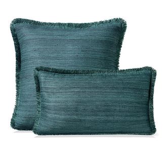 Frontgate Marilia Silk Decorative Pillow Covers - Robins Egg Blue, 13 x 22 Robins Egg Blue, Individual - Frontgate