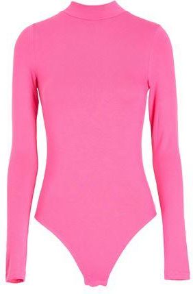 8 by YOOX VISCOSE MOCK-NECK BRIEF BODYSUIT