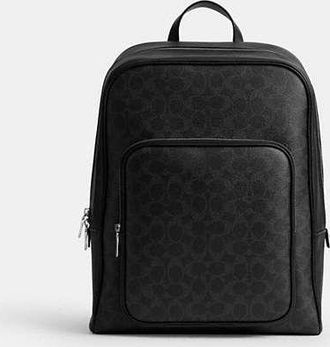 Coach Mens Aiden Backpack in Signature Canvas | PVC