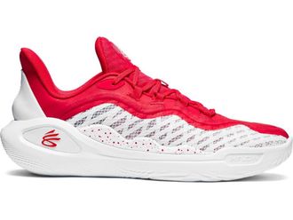 Under Armour Unisex Curry 11 Team Basketball Shoes - Enhanced Grip and Stability, White, 8 UK