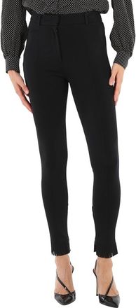 Burberry Ladies Black Fringed Hem Trousers, Brand Size 4 (US Size 2)