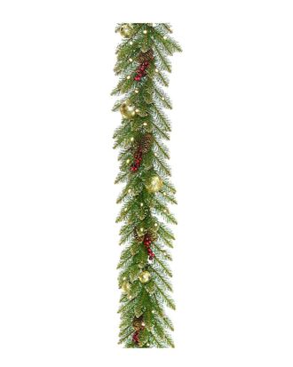 National Tree Company 9x 10in Glittery Gold Dunhill Fir Garland