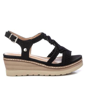 Xti Womens Wedge Sandals In Black