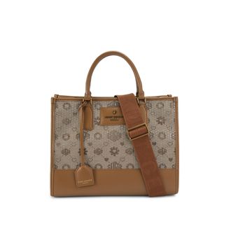 Kurt Geiger Womens Chiswick Reg Sequin Tote Bag - Brown Fabric - One Size