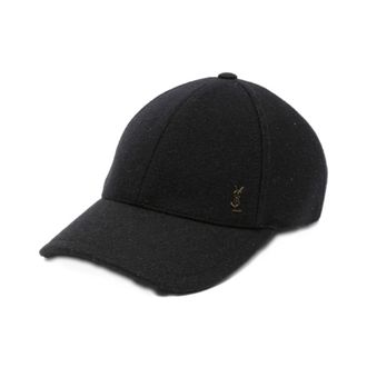 Saint Laurent Caps, male, Black, Size: 59 CM Black Hats for Stylish Look