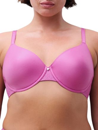 Chantelle Womens Norah Chic Covering T-Shirt Bra - Pink Polyamide - Size 32F