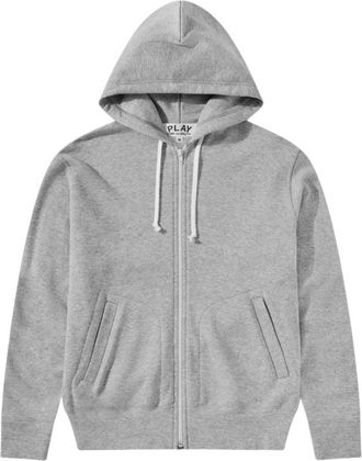Comme Des Gar&ccedil;ons SS25 Heart Back Emblem Hooded Zip Up Grey AX-T342-051-2