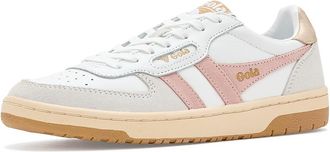 Gola Hawk Womens Shoes White/Pearl Pink/Gold : 6.5 B - Medium, Leather