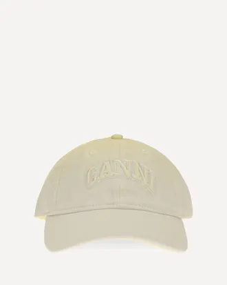 Ganni Cappello da Baseball in cotone con logo Woman UNI