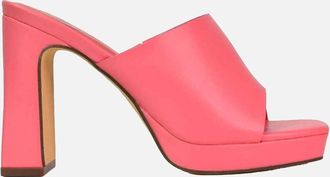 XY London Womens XY London Womens/Ladies Presley High Block Heel Mule Sandals - Pink - Size: 4