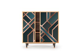 StoryZ Aparador azul-verde 3 puertas L 94 cm