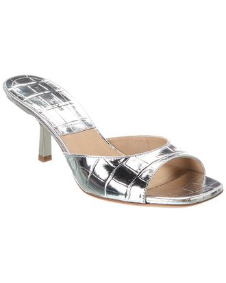 Michael Kors Anita Runway Croc-Embossed Leather Sandal