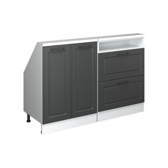 Vicco Armario De Cocina Para Techo Inclinado R-line, Antracita Casa De Campo/blanco, 120 Cm Lote De 2, Vicco
