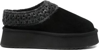 Mou 50mm slippers met plateauzool - Zwart