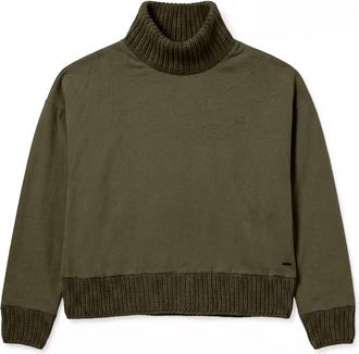 Freddy Felpa donna comfort con collo alto e dettagli in tricot